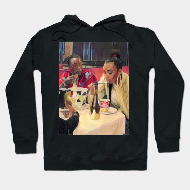 boujee v4 front and back Hoodie by thewarehouselife